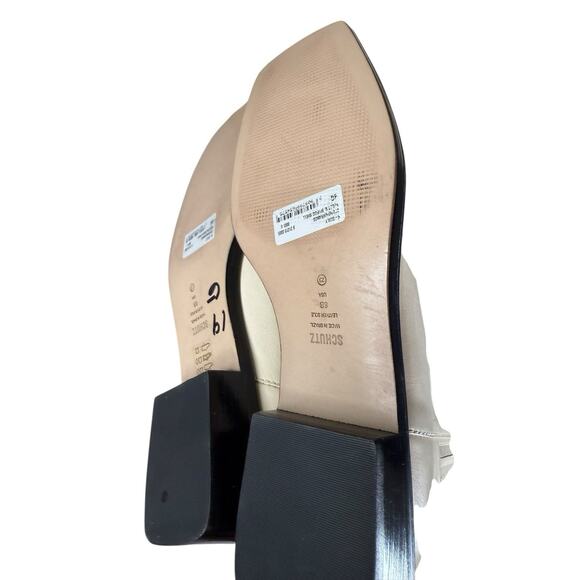 NEW Schutz Guilly Eggshell Square Toe Low Heel Ankle Boots Size 8B White - Picture 9 of 9